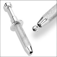 Professional Stainless Steel Insertion Taper for Dermal Anchors Internally Threaded Base Piercing Holder Tool-Durable