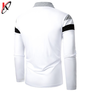 Polo blanco y gris para hombre, camiseta de manga corta, camiseta informal de verano con cuello redondo, camiseta de la mejor calidad, venta al por mayor - Product Image 3