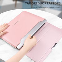 Nouvelle mode OEM, housse pour ordinateur portable en cuir PU léger de 13,3 à 15,4 pouces, fonction support, résistant aux chocs, 3-en-1, usage professionnel