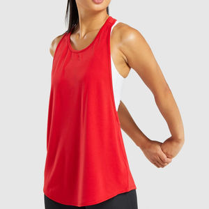 เสื้อกล้ามระบายอากาศผ้าถักแห้งเร็วสำหรับผู้หญิงเสื้อกล้ามออกกำลังกายโยคะฟิตเนสยิมโลโก้ออกแบบได้ตามต้องการ - Product Image 2