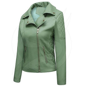 Blouson en cuir PU femme, de haute qualité, à la mode, vêtement d'hiver personnalisé - Product Image 1
