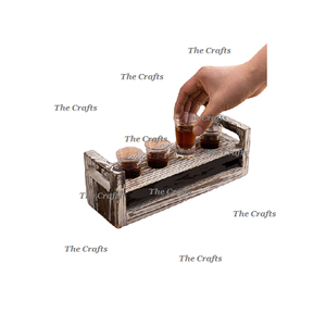 Juego de Dos Portavasos de Madera con Portavasos de Vidrio de Calidad Superior para Uso en el Hogar y en Hoteles - Product Image 2