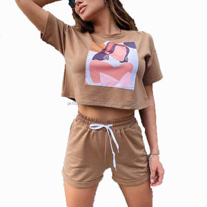 T-shirt manches courtes pour femmes, haut à la mode, de qualité supérieure, avec imprimé floral, tenue d'été, collection 2021 - Product Image 6