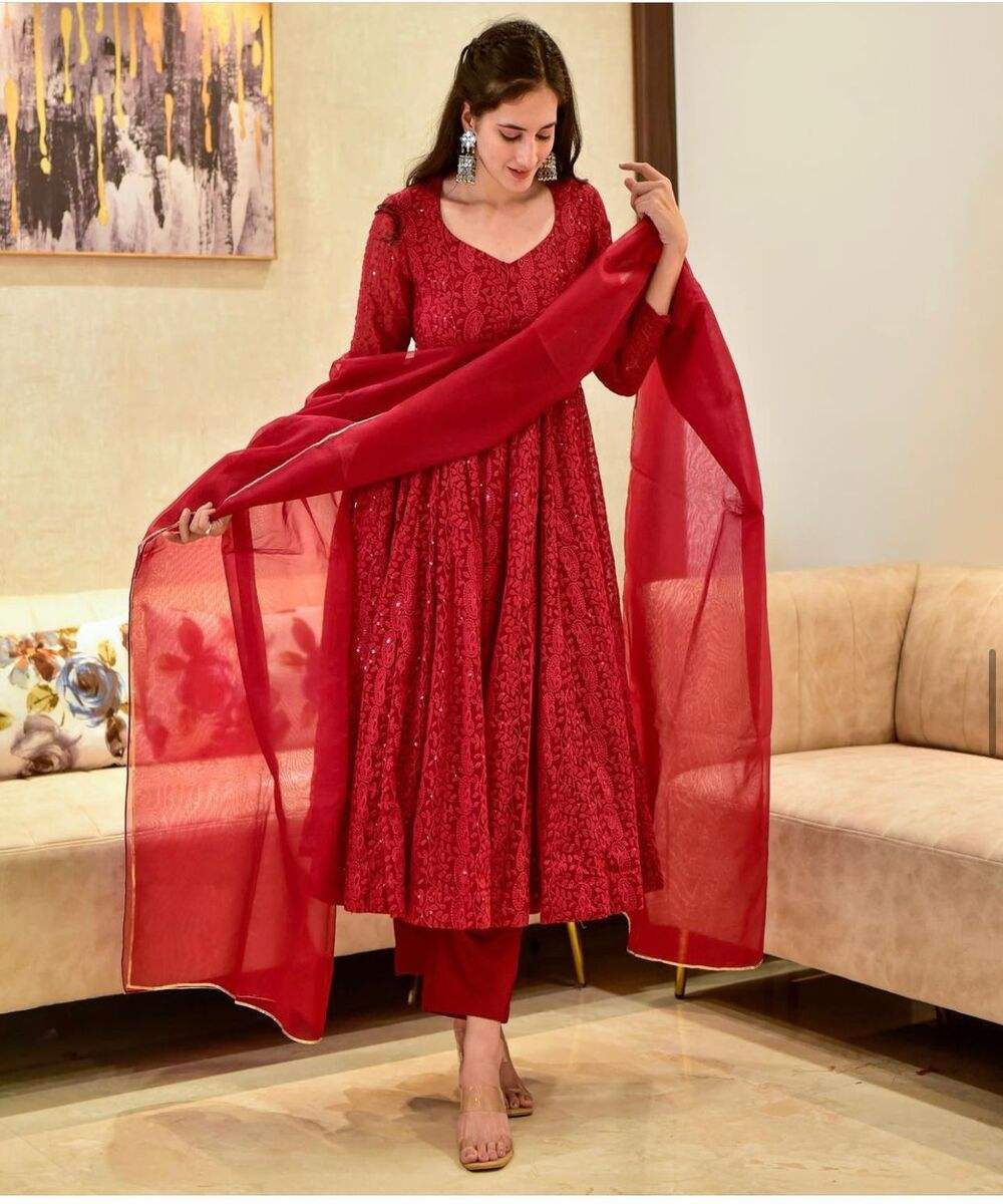 Umbrella Frock Style Frock With Shawl Umbrella Frock Ke Gale Ki