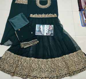 เสื้อจอร์เจ็ตของแท้,ชุดคลุมคอเสื้อและแขนแฟนซีชุดแซนทูนผ้าไหมเนื้อแน่นปักลาย - Product Image 6