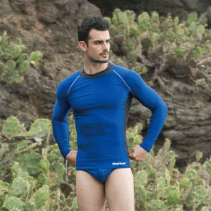 T-shirt de sport à manches longues pour homme avec couleurs personnalisées, tissu 84% polyester + 16% élasthanne - Product Image 3