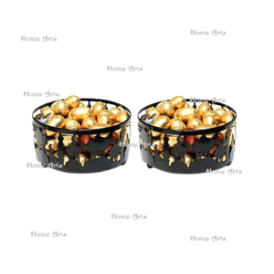 Lot de 3 plateaux de service pour fruits secs de différentes tailles, plateau de nourriture Ramadan couleur or de la meilleure qualité pour un usage spécial de l'Aïd - Product Image 6