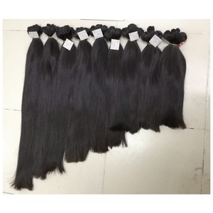 Extensiones de cabello Remy de grado 10A de lujo al por mayor, cutícula alineada, cabello virgen camboyano, templo, trama plana, onda recta sedosa - Product Image 1