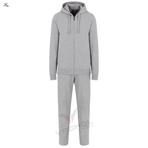 Survêtement unisexe personnalisé grande taille en polyester écologique respirant, avec capuche et fermeture éclair, anti-rétrécissement, tricoté uni pour l'hiver - Product Image 2