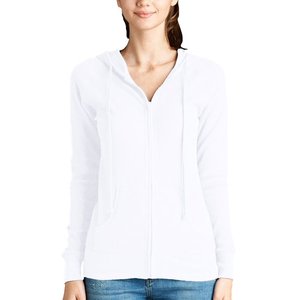 OEMWomen's Active Thermal Zip Up <b>Lightweight</b> <b>Hoodie</b> Casual Warm Up Jacket with Kangaroo Side Pockets - Product Image 5
