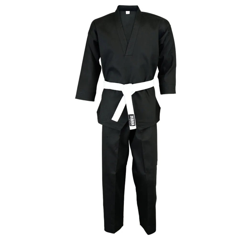 Toptan dövüş sanatları savaşçı Taekwondo Gi takım elbise pamuk/polyester nervürlü üniforma WTF