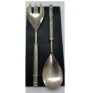 Ensemble de serveur à salade en acier inoxydable, service de table de qualité supérieure avec poignée en résine, nouvel arrivage - Product Image 1