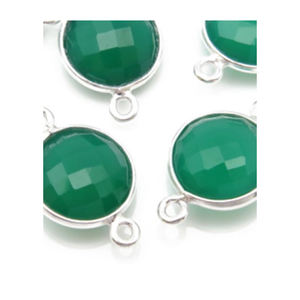 925 Sterling Silver Haute Qualité Bijoux Résultats 4mm Lunette Gemstone Connecteur pour Boucles D'oreilles Anneau Bracelet Collier Exportateur - Product Image 1