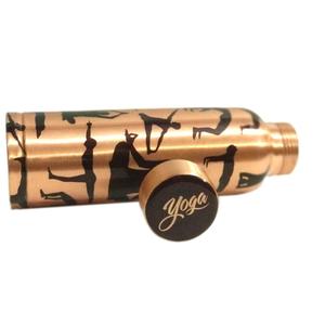 Bouteille d'eau en cuivre imprimée à thème Yoga, bijou décoratif de cuisine et de table, pour offrir et décorer, vente en gros, ml - Product Image 2