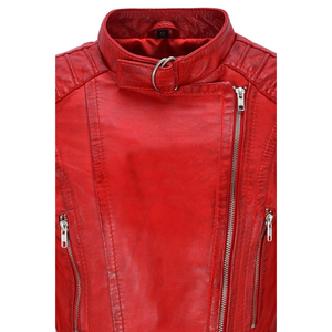 Chaqueta de cuero Pu para mujer, chaqueta de cuero de alta calidad - Product Image 5