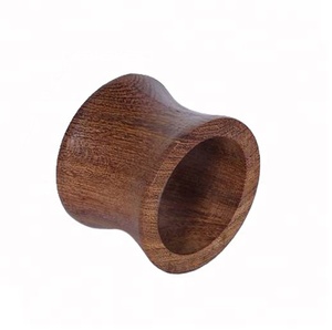 HAND CRAFTED SLEEK <b>PLAIN</b> WOODEN DINING TABLE TISSUE <b>RINGS</b> DECORATIVE DESIGNER NAPKIN <b>RING</b> - Product Image 2