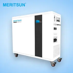 Meritsun gerador solar de 5kw, sistema de energia solar de 5kwh, baterias de íon de lítio, carregador ac para tv