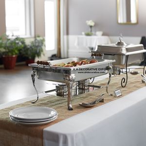 Support de couvercle de réchaud rectangulaire en acier inoxydable de haute qualité, finition argentée brillante, taille personnalisée, A.H.DECORATIVE - Product Image 4