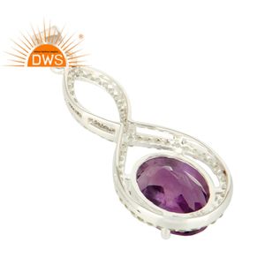 <b>Amethyst</b> Peridot Gemstone <b>Pendant</b> Fine Silver Jewelry Wholesale 925 Silver Women's <b>Pendant</b> For Women Gift For Her - Product Image 3