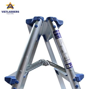 VIETLADDERS Aluminum Folding <b>Step</b> Ladder 6 <b>Steps</b> 6FT 150kg Heavy Duty Industrial for Warehouse Supermarket School Use - Product Image 3