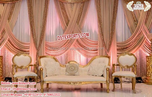 Conjunto de Sofás para Bodas Indias Estilo Bollywood, el Mejor Conjunto de Sofás Chaise para Recepciones de Boda, Sofá/Chaise Tallado a Mano de Última Moda, Australia - Product Image 5
