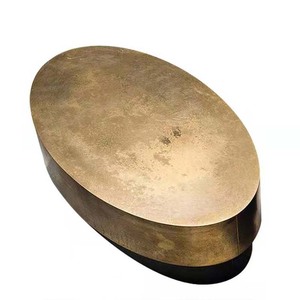 Mesa redonda de Metal dorado de lujo para oficina, hogar, restaurante, redonda, hecha en la India - Product Image 5