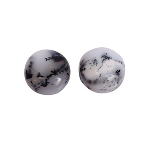 Opale dendritique naturelle ronde et lisse, 10 mm, 2,95 carats, pour la fabrication de bijoux - Product Image 2