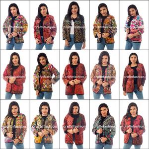 Chaqueta de algodón vintage Kutch y Banjara india bordada para invierno, talla grande, corte ajustado, tipo bomber, lista para usar. - Product Image 5