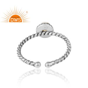 Round Citrine Gemstone Ring Handmade 925 Sterling Silver Women's Ring Antique Rings Jewelry Supplier - Product Image 4