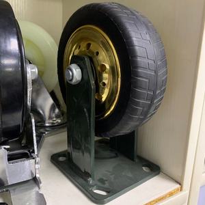 Ruedas de 6 pulgadas Top Tấm xoay bánh xe đường kính 150 mm màu xám đàn hồi cao su 5x54 công nghiệp Caster bánh xe - Product Image 6