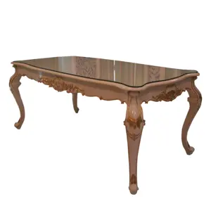 经典风格餐桌家具设计的豪华的家具红木雕花餐桌仿古风格