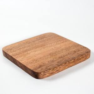 Acacia <b>Wood</b> Saucers <b>Wood</b> Crafts Cheap Price square Cup <b>Placemat</b> Set Handmade Wooden Coasters - Product Image 2