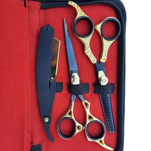 Kit de peluquero tijeras de adelgazamiento maquinilla de afeitar tijeras de afeitar profesional 3 piezas estilista A + grado J2 japonés inoxidable - Product Image 3