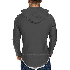 Sweat à capuche pour homme de haute qualité, épais, en coton et polyester, respirant, séchage rapide, logo personnalisable, couleur unie - Product Image 6