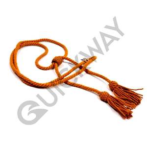 Uniforme ceremonial naranja sólido de la mejor calidad, cómodo cincture de lingotes con cordón, borlas pequeñas, viscosa, superventas personalizado - Product Image 1