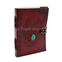 Vente en gros de carnets de notes rechargeables A5 en cuir avec fermoir et imprimé dragon