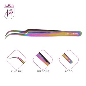 Multi Color Wide Curved Tip Tweezer for Eyelash Extensions Private Label, New Arrival Eyelash Extension Curved Tip Tweezer - Product Image 6