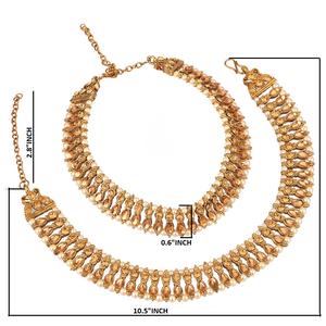 Ensemble de bijoux pour le pied, en fausse perle, argenté, style indien, bijoux de cheville, pour mariage, nouvelle collection - Product Image 2