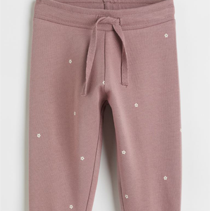 100% tela de punto de algodón cintura elástica pantalones de niños pantalones de niño de Color sólido para niños ropa de bebé - Product Image 3