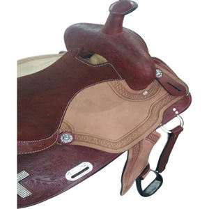 VENDO CUERO GENUINO MONTURA WESTERN SILLA CRUZ incrustada EN; dólar 65 tamaños 14 15 16 17 18 - Product Image 3