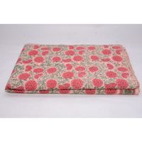 Tissu en coton indien bloc à la main imprimé motif floral léger PA enduit 60 GSM non tissé Technique Textiles de maison mariage