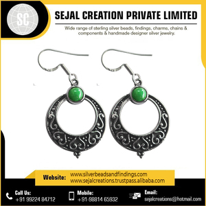 Boucles d'oreilles fantaisie Boucles d'oreilles en argent 925 au prix de gros Vente en gros de haute qualité Boucles d'oreilles de bijoux fins DE VENDEUR INDIEN et FOURNISSEUR DE VENDEUR INDIEN et FOURNISSEUR Vente en gros - Product Image 6