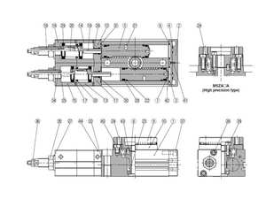 Expédition rapide, table rotative à 3 positions série SMC MSZ, vérin pneumatique à double effet - Product Image 3