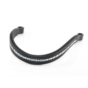 <b>Top</b> Trendy Latest Design Durable Leather Equestrian Brow Band Soft Padded <b>Crystals</b> Decoration Wholesale Manufacturer - Product Image 2