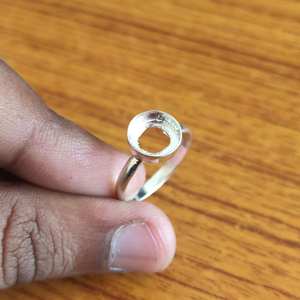 925 Sterling <b>Solid</b> <b>Silver</b> 14mm Collet Cup New Hot Collection Pure Round Bezel Ring Without Stone Plain Jewelry Perfect For Party - Product Image 5