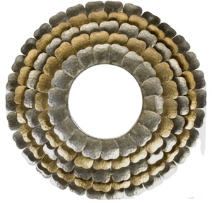 Grande décoration de maison dorée en forme de feuille, cadeau de beauté, suspendue, cadre métallique, miroir mural décoratif, 2020 - Product Image 1