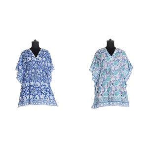 ชุดเดรสแขนกุดสำหรับผู้หญิง,ชุดเดรส Caftan/Abaya สั้นพิมพ์ลาย - Product Image 1