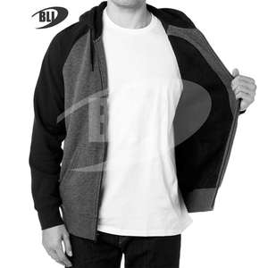 Sweat-shirts à capuche zippés personnalisés de haute qualité pour l'hiver, impression numérique, manches longues, poche croisée, en polaire - Product Image 3