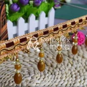 แฟชั่นที่มีคุณภาพสูงลูกปัด Fringe ผู้ผลิตและผู้จัดจำหน่ายในประเทศอินเดียในราคาที่ดีที่สุด - Product Image 2