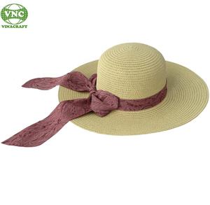 Wholesale Women's Cowboy <b>Wide</b> Brim Beach Hat Printed Plain Grass Striped <b>Ribbon</b> for Outdoor Travel Casual Parties Adults' Size - Product Image 4